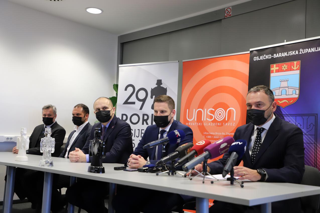 Dodjela Glazbene nagrade „Porin 2022.“ 25. ožujka u Osijeku